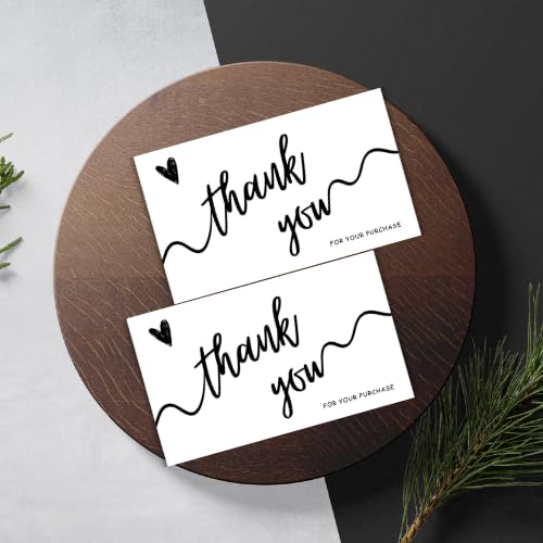 Flora Krafts - 50 Pieces Thank You Greeting Cards, Cute Minimalism Design For All Occasions.