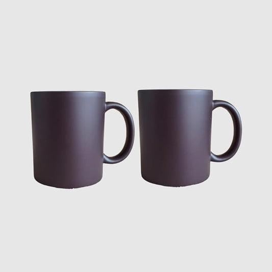 Blank Magic Sublimation Coffee Mug 11 Oz (325 ML) | Heat Reveal Color Changing | DIY Photo Gift | Print at Any Sublimation Store | Ideal for Special Days (Pack of 2 Pcs)