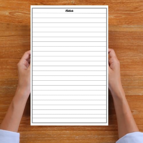 Ruled Writing Paper A4 – 100 GSM Plain Ruled Sheets for School Projects, Assignments, Journaling & Letter Writing – Elegant Botanical Design Pages with Folder Leaf (25 Sheets)