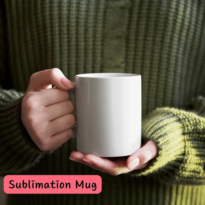 White Sublimation Blank Coffee Mug Made of Ceramic | Plain 11 Oz Each Mug |  Dishwasher & Microwave Safe